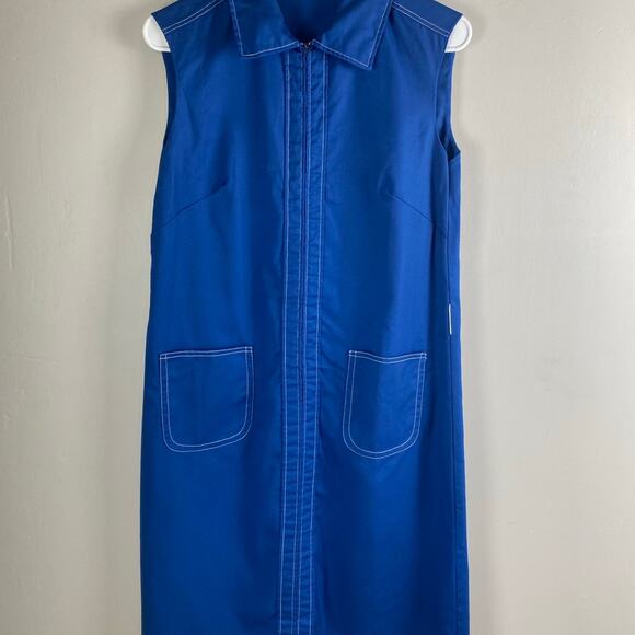 Vintage Country Miss Full Zip Front Shift Dress Collared Size 14 - Picture 1 of 7